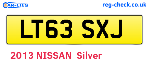 LT63SXJ are the vehicle registration plates.