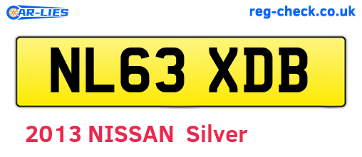 NL63XDB are the vehicle registration plates.