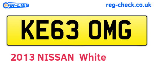 KE63OMG are the vehicle registration plates.