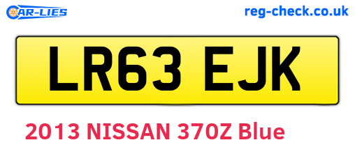 LR63EJK are the vehicle registration plates.
