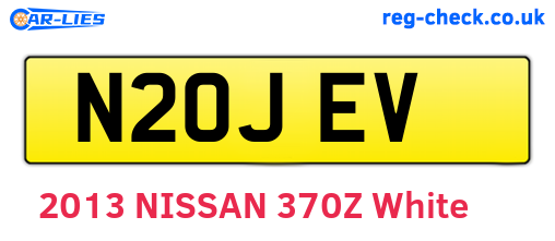 N20JEV are the vehicle registration plates.