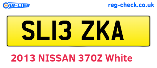 SL13ZKA are the vehicle registration plates.