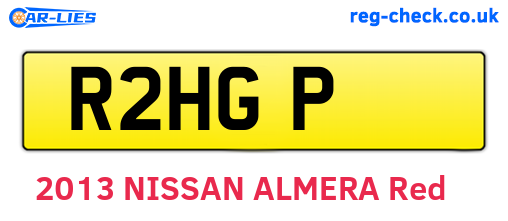 R2HGP are the vehicle registration plates.