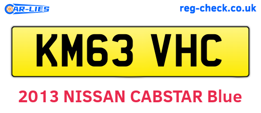 KM63VHC are the vehicle registration plates.
