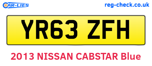 YR63ZFH are the vehicle registration plates.