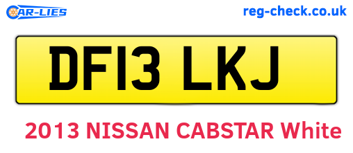 DF13LKJ are the vehicle registration plates.