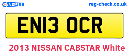 EN13OCR are the vehicle registration plates.