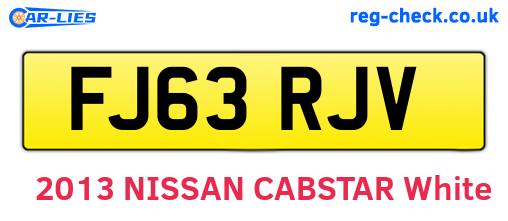 FJ63RJV are the vehicle registration plates.