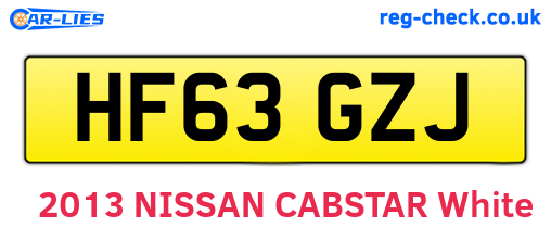 HF63GZJ are the vehicle registration plates.