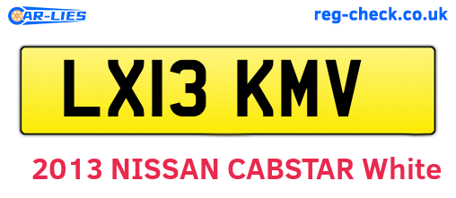 LX13KMV are the vehicle registration plates.