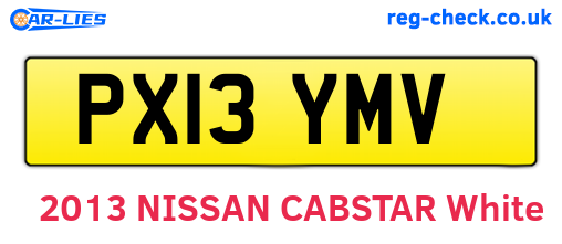 PX13YMV are the vehicle registration plates.