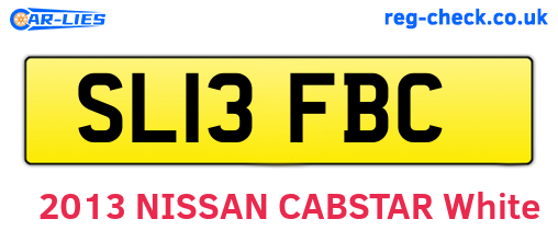 SL13FBC are the vehicle registration plates.