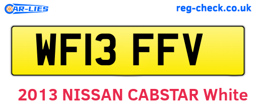 WF13FFV are the vehicle registration plates.