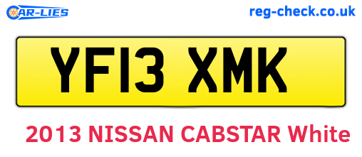 YF13XMK are the vehicle registration plates.