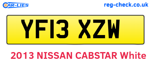 YF13XZW are the vehicle registration plates.