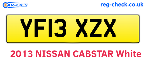 YF13XZX are the vehicle registration plates.