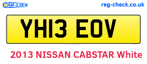 YH13EOV are the vehicle registration plates.