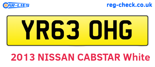 YR63OHG are the vehicle registration plates.