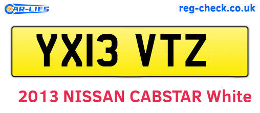 YX13VTZ are the vehicle registration plates.