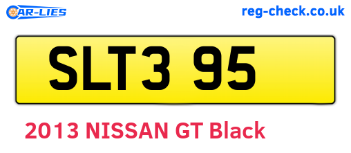 SLT395 are the vehicle registration plates.