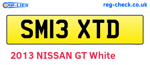 SM13XTD are the vehicle registration plates.