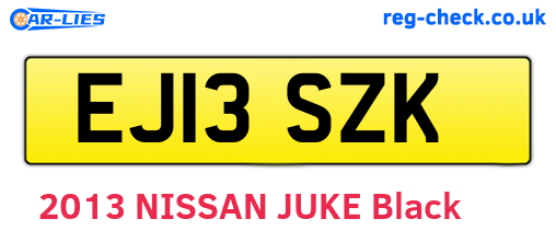 EJ13SZK are the vehicle registration plates.