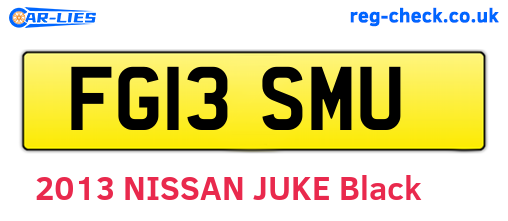 FG13SMU are the vehicle registration plates.