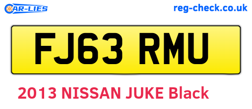 FJ63RMU are the vehicle registration plates.