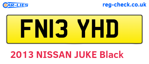 FN13YHD are the vehicle registration plates.