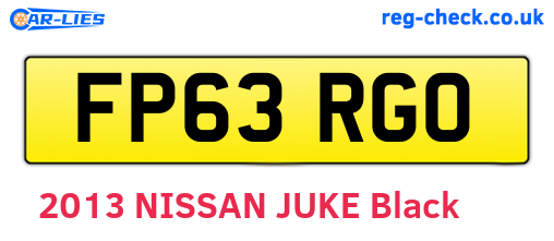 FP63RGO are the vehicle registration plates.