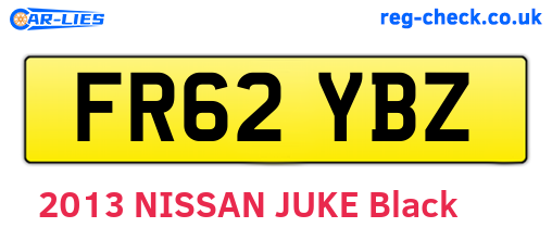 FR62YBZ are the vehicle registration plates.