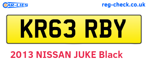 KR63RBY are the vehicle registration plates.