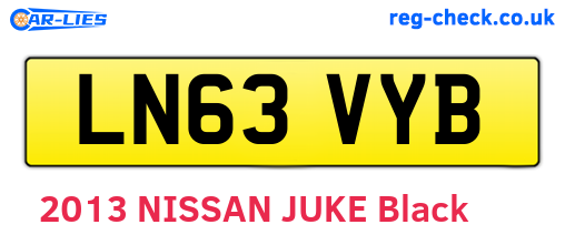 LN63VYB are the vehicle registration plates.