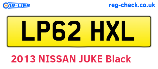 LP62HXL are the vehicle registration plates.