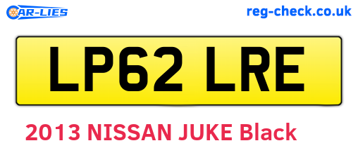 LP62LRE are the vehicle registration plates.