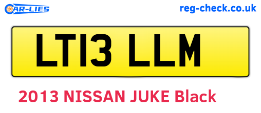LT13LLM are the vehicle registration plates.