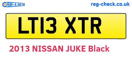 LT13XTR are the vehicle registration plates.
