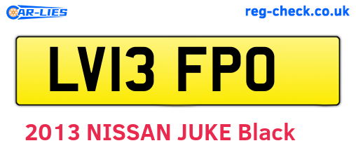LV13FPO are the vehicle registration plates.