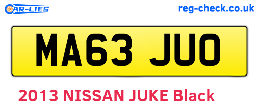 MA63JUO are the vehicle registration plates.