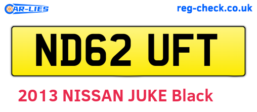 ND62UFT are the vehicle registration plates.