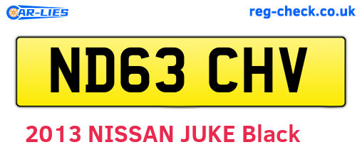 ND63CHV are the vehicle registration plates.