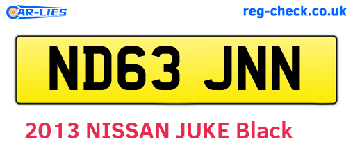 ND63JNN are the vehicle registration plates.