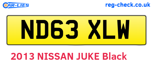 ND63XLW are the vehicle registration plates.