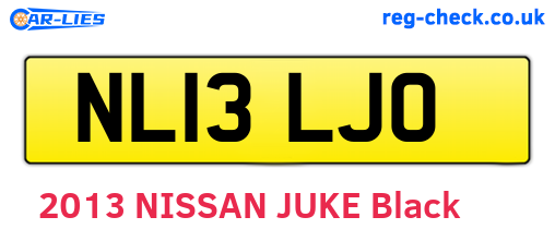 NL13LJO are the vehicle registration plates.