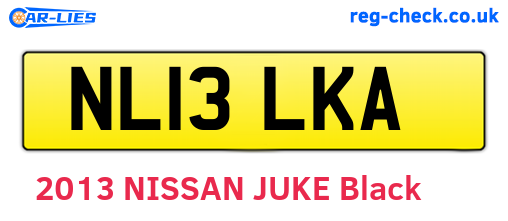 NL13LKA are the vehicle registration plates.