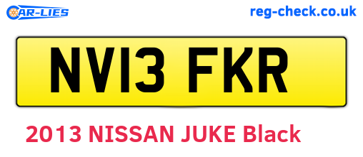 NV13FKR are the vehicle registration plates.