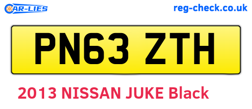 PN63ZTH are the vehicle registration plates.