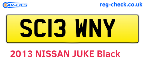 SC13WNY are the vehicle registration plates.