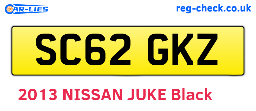 SC62GKZ are the vehicle registration plates.