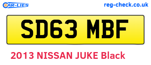 SD63MBF are the vehicle registration plates.